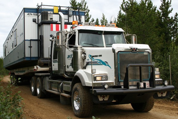 Front View of Transport Truck with BKE Logo